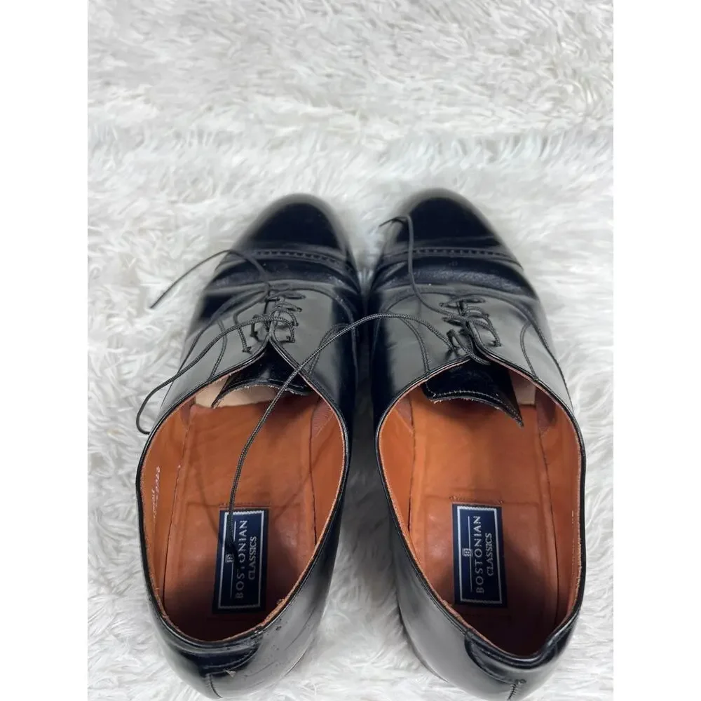 Bostonian Classics Hamilton 26441 Mens 9.5W Oxford Dress Shoes Black USA made
